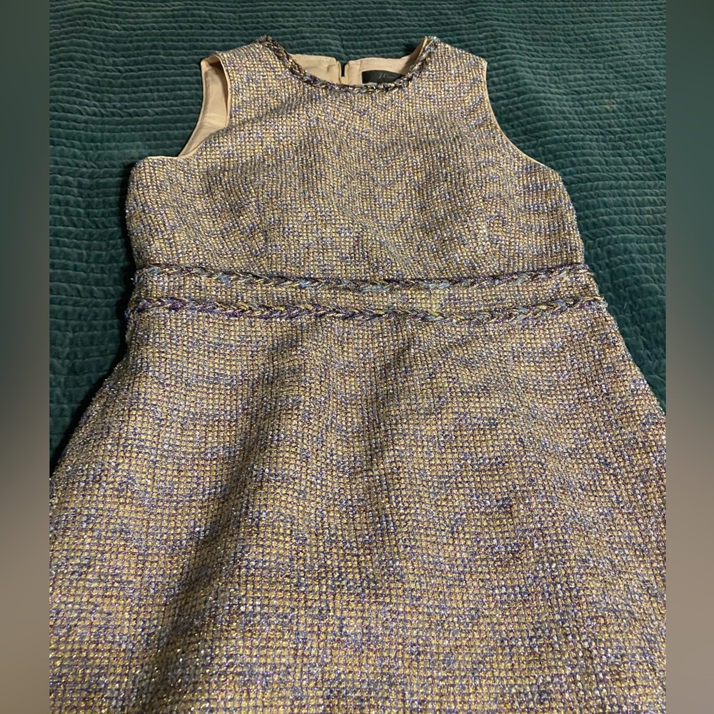 Amazing Jcrew metallic tweed sheath work dress